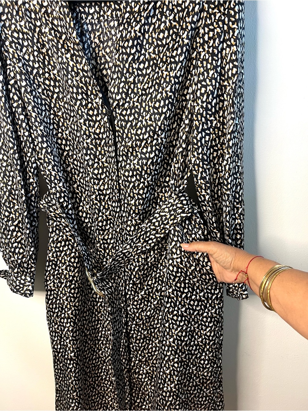 LAFAYETTE 148 NEW YORK
Clementine Oceana Silk Long Sleeve Belted Dress SZ M EUC - Picture 4 of 9